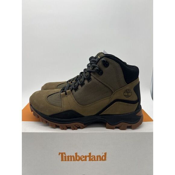 Timberland Mt. Maddsen Mid Lace-Up Mens Hiking Boot Olive Nubuck 12 NIB - Picture 1 of 8
